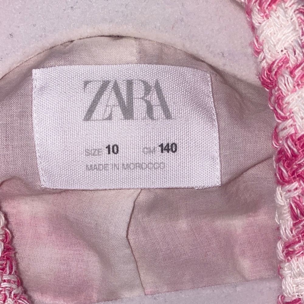 Zara Pink Houndstooth Kids Blazer and Skort Outfit - Picture 9 of 9